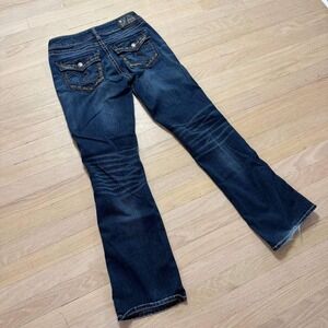 Silver Jeans Co Suki Mid Slim Bootcut Fluid Denim Dark Wash W28 L31